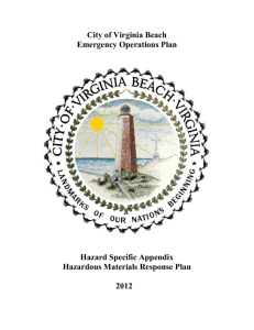 City of Virginia Beach Emergency Operations Plan Hazard Specific