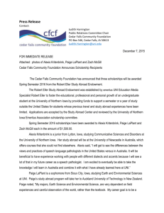 Press Release - Cedar Falls Community Foundation