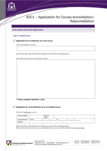 ACC1 accreditation/reaccreditation application form