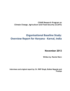a summary of the Organisational Baseline Study - CCAFS