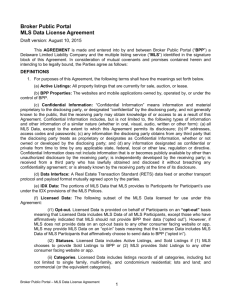 MLS Data License Agreement