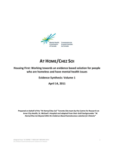 Housing First - Mental Health Commission of Canada