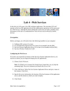 Lab 4 –Web Services