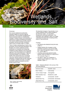 Wetlands, Biodiversity and Salt - Department of Environment, Land