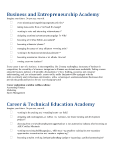 Career Academy Handout