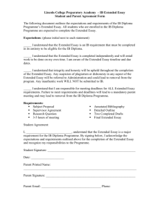 Student and Parent Agreement Form