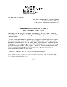 TORO_Grant_Award_pr_6-2014 - Scott County Historical Society
