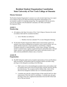 Resident Student Organization Constitution