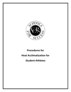 CCPS Heat Acclimatization Policy