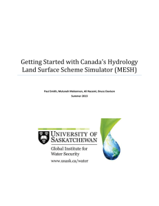 Getting Started with Canada`s Hydrology Land Surface Scheme