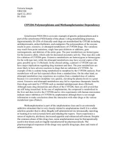 CYP2D6 Polymorphisms and Methamphetamine Dependency