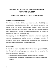 Ministry for Gender, Children and Social Protection