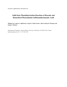 Solid-State Photodimerization Reactions of Racemic and
