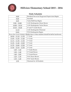 Daily Schedule - Hillview Elementary School