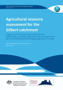 Agricultural resource assessment for the Gilbert catchment