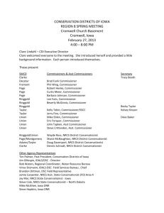 CONSERVATION DISTRICTS OF IOWA REGION 8 SPRING