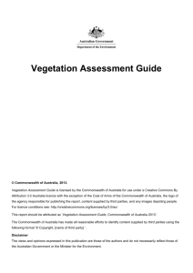 Vegetation Assessment Guide - National Landcare Programme