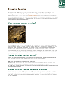 Article and Movie Questions: Invasive Species