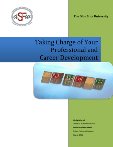 Taking Charge of your Professional and Career Development
