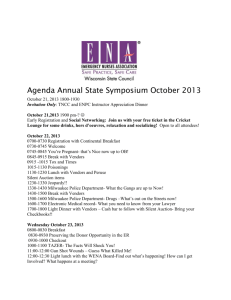 Agenda Annual State Symposium October 2013 October 21, 2013