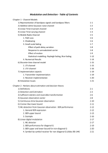 Modulation and Detection - Table of Contents