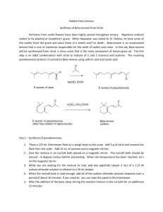 Violets from Lemons: Synthesis of Beta