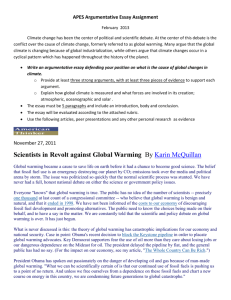 Scientists in Revolt against Global Warming By