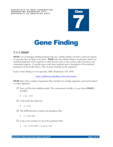 Class_7_Gene_Finding_final - Genome Projects at University