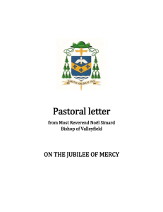 pastoral letter jubily of mercy 2015