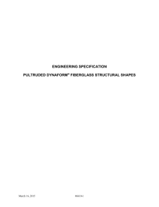 engineering specification pultruded dynaform ® fiberglass structural
