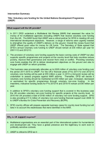 Title: Voluntary core funding for the United Nations Development