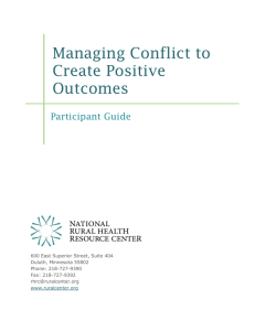 Managing Conflict - Participant Guide