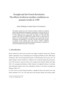 Drought and the French Revolution