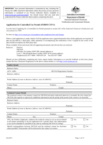 Controlled Use Permit (Form CUP-1)