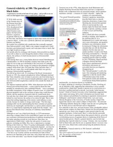 General relativity at 100: The paradox of black holes