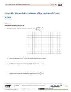 Grade 8 Mathematics Module 4, Topic D, Lesson 25