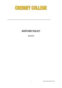 Nurture policy - Cressey College