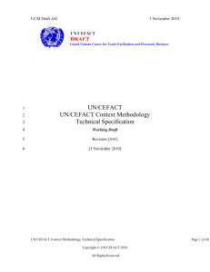 UN/CEFACT Context Methodology Technical Specification