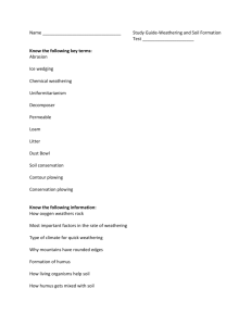 Study Guide-Weathering and Soil