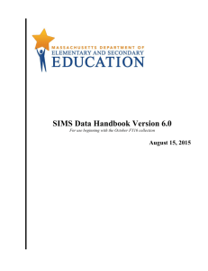 SIMS Data Handbook v. 6.0 - Massachusetts Department of Education