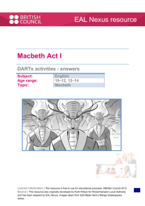 Macbeth Act 1 DARTs answers - EAL Nexus