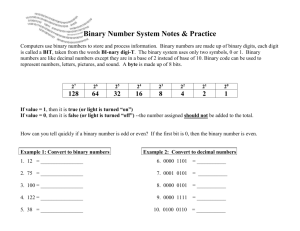 Binary Number System Notes & Practice