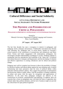 Cultural Difference and Social Solidarity A Cultural Difference and