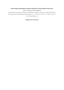 Knoevenagel condensation reactions catalysed by metal