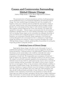 Controversy Over Solutions to Global Climate Change