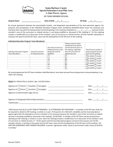 IEP Team Member Excusal [SUPP32]