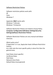Software Restriction Policies & AppLocker