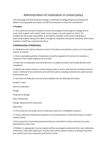 Administration of medication in school policy LSA Technology and