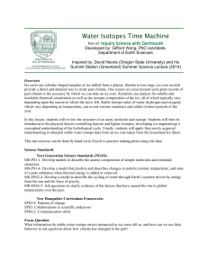 Water Isotopes Time Machine