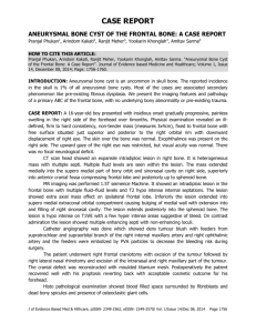 aneurysmal bone cyst of the frontal bone: a case report